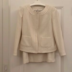 BANANA REPUBLIC:  Ivory Boucle Suit